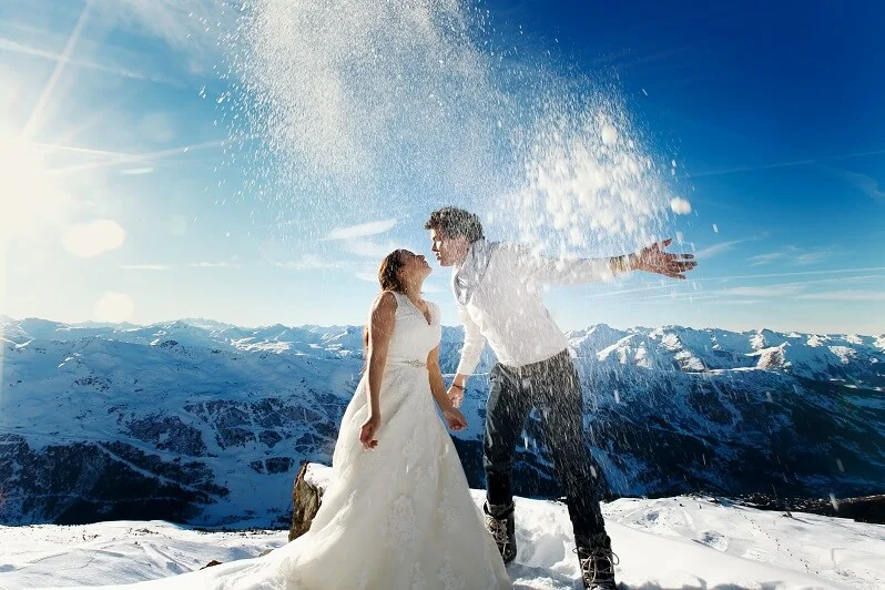 Snow wedding in Georgia for Dubai residents